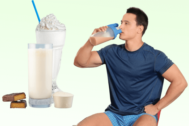Meal replacement shake drinking